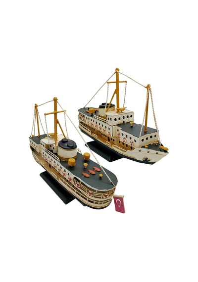 Dekoratif Metal Gemi İstanbul Yolcu Vapuru 34cm