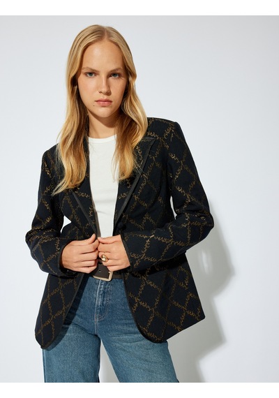 Koton Blazer Ceket Parlak Desenli Kruvaze Düğmeli Cepli Lacivert Desenli 5wak50190uw Lacivert Desenli Lacivert Koton Blazer Ceket Parlak Desenli Kruvaze Düğmeli Cepli Lacivert Desenli 5wak50190uw Lacivert Desenli Lacivert