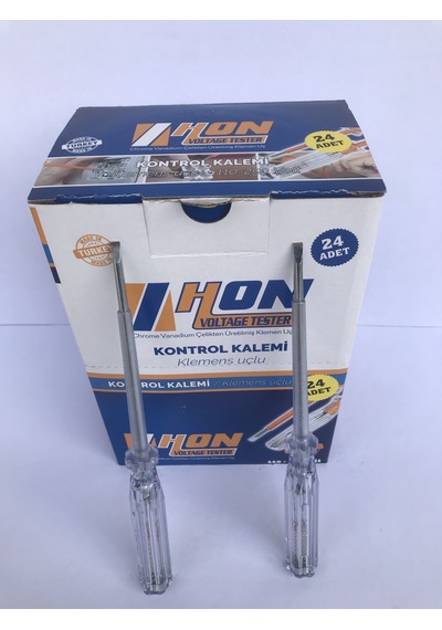 Hon Çelik Düz Uçlu Kontrol Kalemi Paket 24 Adet