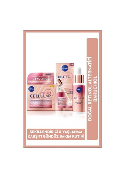 Nivea Cellular Doğal Retinol Alternatifi Bakuchiol Cilt Serumu 30 ML + Hyaluronik Asit Gündüz Yüz Kremi 50 ML