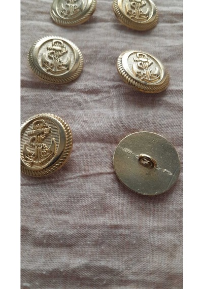 Gold Metal Düğme 20 Mm 6 Adet