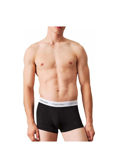 Calvin Klein Erkek Pamuklu Slim Fit Beli Elastik Bantlı Pamuklu 3'lü Siyah Boxer Lv00nb4389-ub1-8729 Siyah