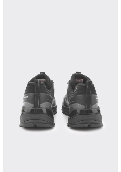 Derinet Su Geçirmez Bağcıklı Erkek Sneaker Siyah Siyah