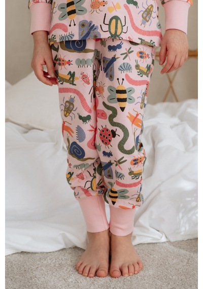 Oh La La Koala Renkli Böcek Desenli Pijama Alt Pembe
