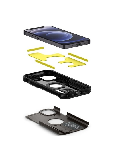 Spigen Apple Uyumlu iPhone 12 Mini İle Kılıf Tough Armor Gunmetal