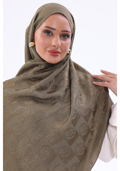 Valentino Orlandi Alia Şal - Yeni Dama Desenli - Haki 74505808