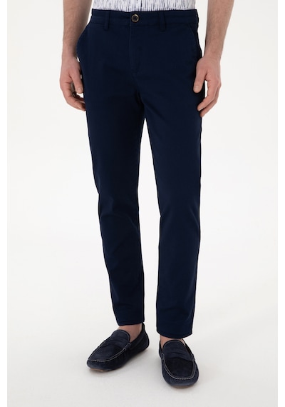 U.S. Polo Assn. Erkek Lacivert Slim Fit Kanvas Pantolon 50309142-VR033 U.S. Polo Assn. Erkek Lacivert Slim Fit Kanvas Pantolon 50309142-VR033