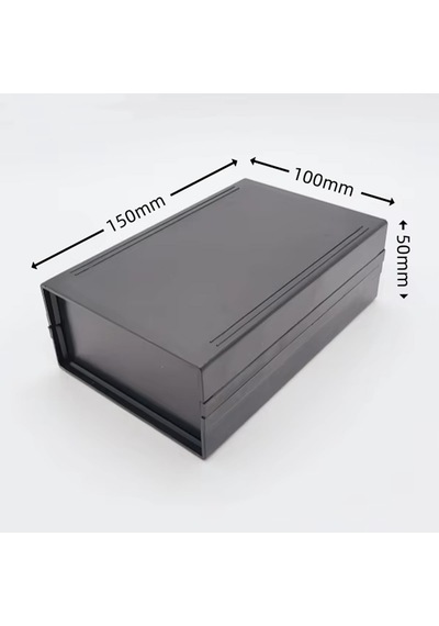 Plastik Elektronik Proje Kutusu 150mm X 100mm X 50mm Siyah Devre Prototip Güç Kaynağı