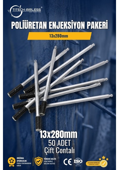 Poliüretan Enjeksiyon Pakeri 13x280mm 50 Adet A30