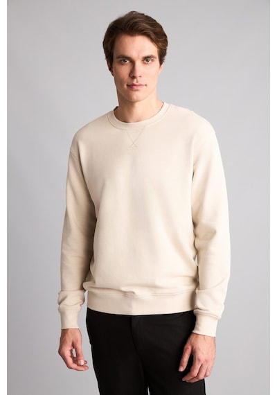 Defacto Pamuklu Regular Fit Basic Sweatshirt E8339ax26auer37 Ekru-er37