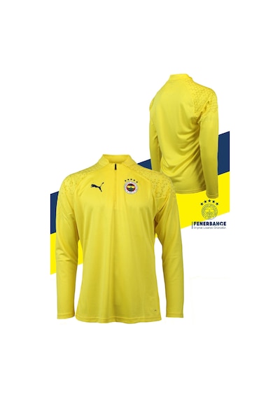 Fenerium Fenerbahçe Lisanslı 23/24 A Takım Futbolcu Yarım Fermuar Sweat Sarı