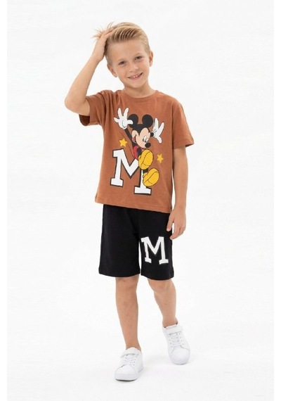 Isobel Kids İsobgids Mickey Karakter Desenli %100 Pamuk Erkek Çocuk Kısa Kollu Şortlu Takım 3-10 Yaş 24003 Kahverengi Isobel Kids İsobgids Mickey Karakter Desenli %100 Pamuk Erkek Çocuk Kısa Kollu Şortlu Takım 3-10 Yaş 24003 Kahverengi