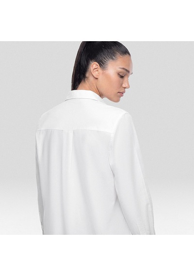 Qua Home Nora Kadın %100 Pamuklu Oversize Gömlek Beyaz