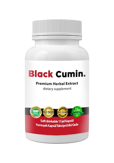 Black Cumin - Soğuk Sıkım Siyah Kimyon Tohumu Yağı Ve Nigella Sativa Tohumlu 15 Soft Jel Kapsül