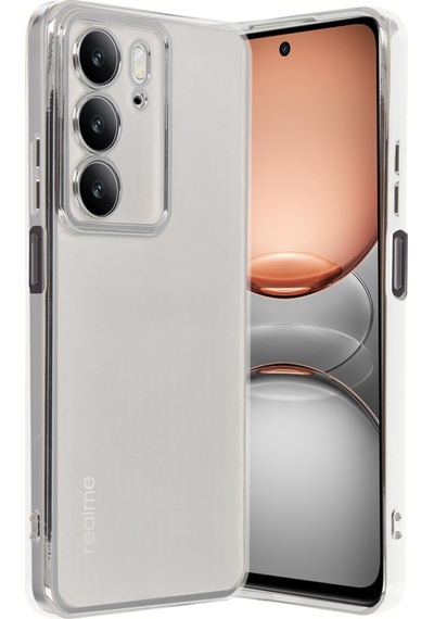 Realme C75 4g Uyumlu Kılıf Lensli Silikon - Gümüş