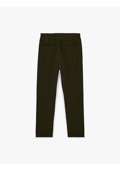 Koton Regular Fit Viskon Karışımlı Cepli Beli Bağcıklı Kumaş Pantolon Haki 6sam40082hw