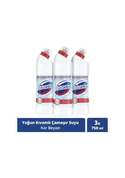 Yoğun Kıvamlı Çamaşır Suyu Kar Beyazı Maksimum Hijyen 750 Mlx3 Diğer