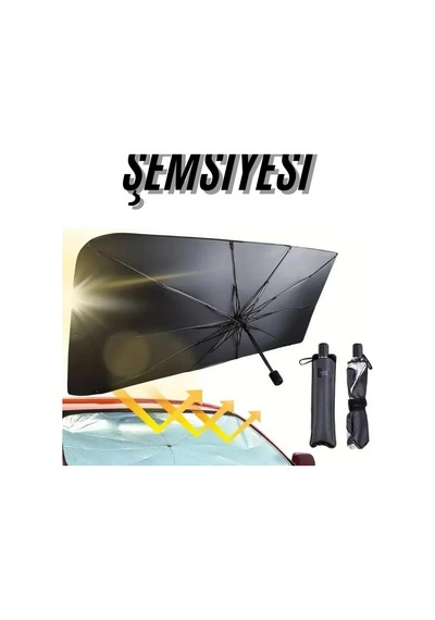 Ön Cam Güneşlik Şemsiye Tüm Araçlar İçin Araba Katlanabilir Güneşlik 11831786