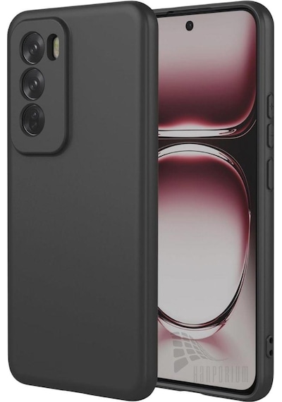 Oppo Reno 12 5G Uyumlu Silikon Kılıf - Kamera Korumalı Esnek Pastel Renk Kapak - Siyah