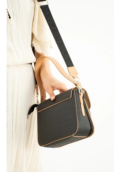 Just Polo Günlük Kombinlere Uygun Kadın Yeni Sezon Orta Boy El Ve Omuz Çantası Siyah - Camel 37351348