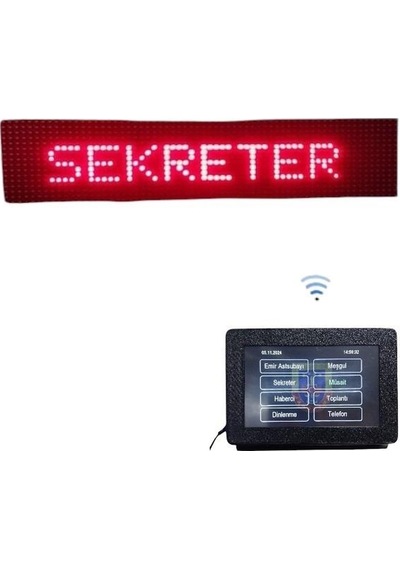 Dokunmatik Ekran Kumandalı Makam Odası Çağrı Sistemi Kasa Ölçüsü: 16x64 Cm