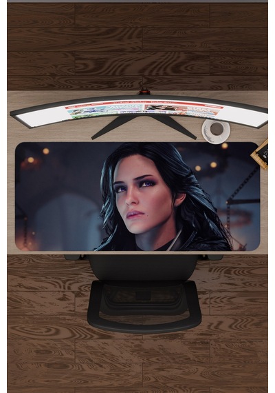 Witcher 3 Kaymaz Dikişli Kauçuk Oyuncu Mousepad V3 - 90x40 Xxl Gaming Mouse Pad Fare Altlığı