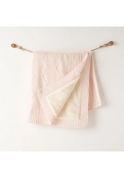 Andywawa Bebek Triko Battaniye 85x100 Cm Ac26345 Pembe Melanj