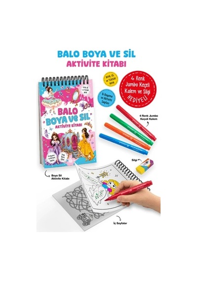 Balo Boya Ve Sil Aktivite Kitabı