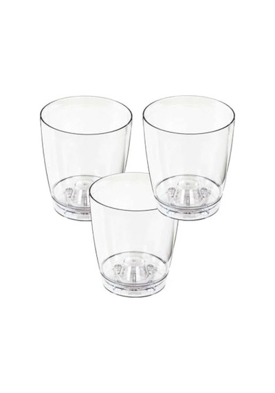 3 Adet Orta Boy 1 Litre Şeffaf Orkide Saksısı N3 En Sağlıklı Bitki Saksısı Ø12-h11 Nature Düz Şeffaf