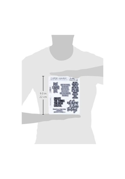 Stampers Anonim Cms252 Ponderings Tim Holtz Yapışkanlı Mühür, 17,8 X 21,6 Cm, Şeffaf Diğer