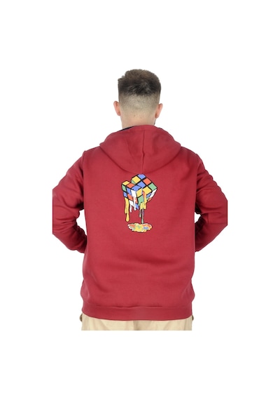 Mode Xl Erkek Sweat Kapşonlu Fermuarlı Karmashek 22538 Bordo 001