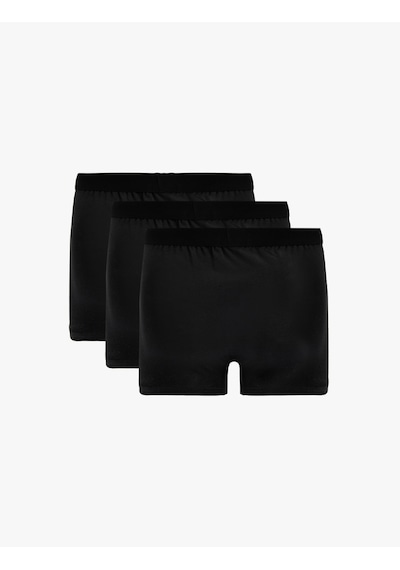 Koton Pamuklu Basic 3'lü Boxer Seti Siyah 6slm90044mk Siyah