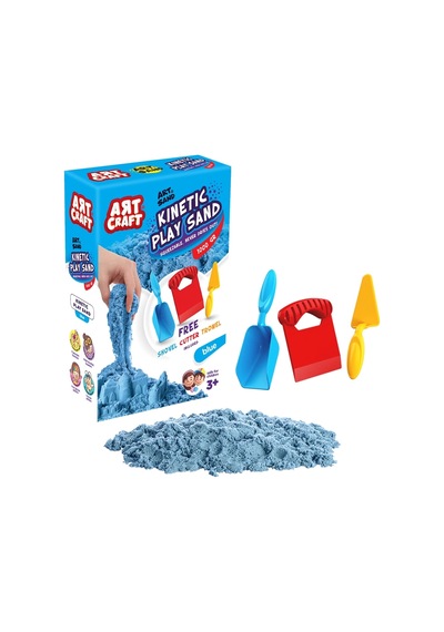 Art Sand Aksesuarlı Mavi Oyun Kumu 1000 Gr. - Kinetik Kum Seti - Natural Kum - Doğal Kum Renkli