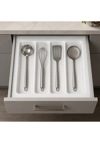 Starax 54x49 Beyaz Plastik Kepçelik 4 Gözlü Modül 60cm S-2687-wp Çok Renkli