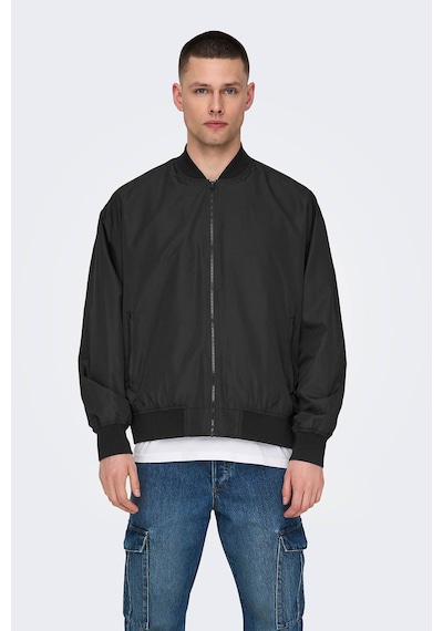 Only & Sons Onsgavın Bomber Jacket Ot Siyah Erkek Ceket Siyah-102263557