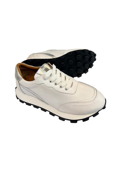 Beyaz Hakiki Deri Comfort Taban Sneaker Beyaz
