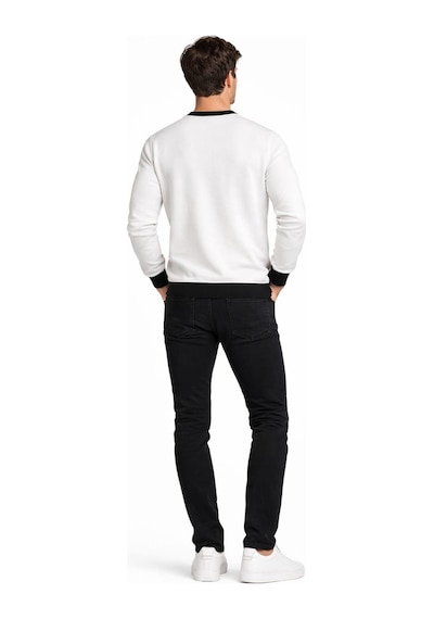 Alexander Gardi Bisiklet Yaka Basic Sweatshirt Unx-145901 Beyaz