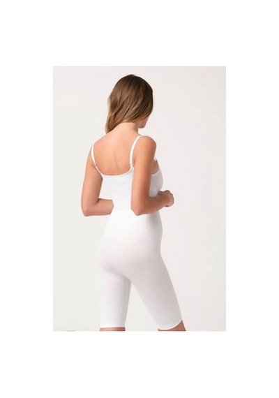 Sistina Beyaz - 948 - Kadın Paçalı Boy Dikişsiz Korse - 751 - - Myceshop - Beden L