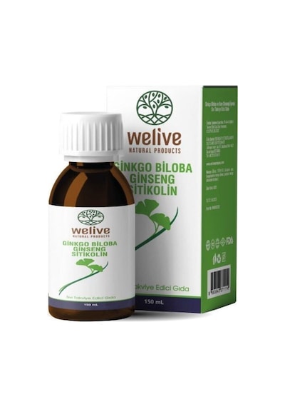 Gınkgo Biloba Ginseng Sitikolin Sıvı Takviye Edici Gıda 150 Ml