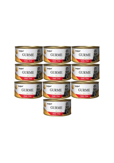 BestPet Gurme Kedi Konservesi Sigir Etli 10 x 100 G