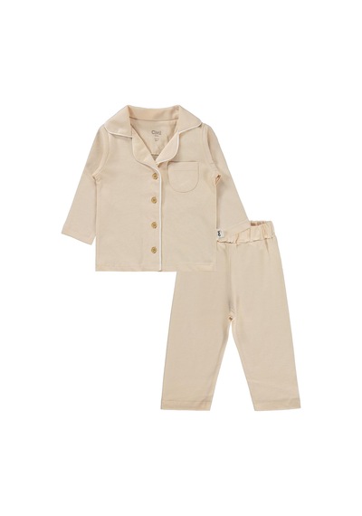 Civil Baby Basic 6-18 Ay Pijama Takımı - Kahverengi Taba