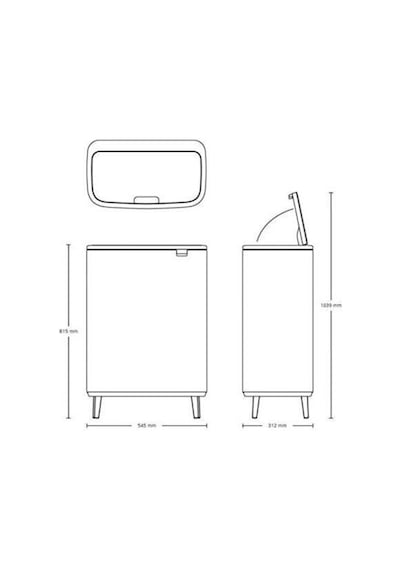 Brabantia Çöp Kutusu Büyük Boy 60 Lt Bo Touch Dokunmatik Kapak Beyaz 130205 Beyaz