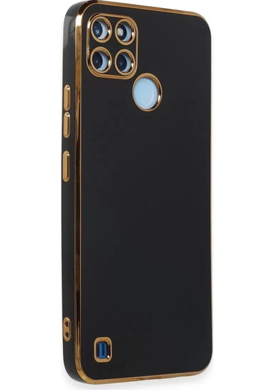 Newface Realme C25y Kılıf Volet Silikon - Siyah