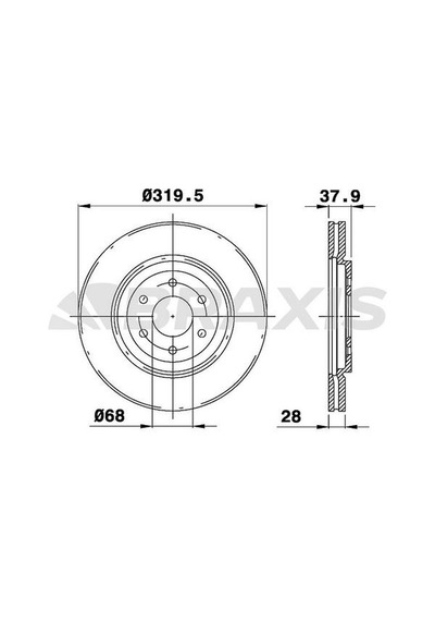 On Fren Dısk Aynası Havalı Nıssan Navara D40 05-11 Pathfınder 05-11 320x6 17 Jant