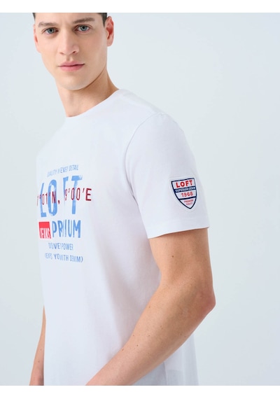 Loft Beyaz Erkek T-shirt Lf2038856 Beyaz