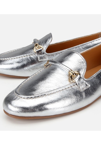 Hotiç Kadın Deri Lame Metalik Klasik Loafer 01ayh321350a210 01ayh321350a210