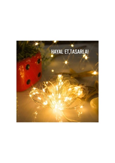 Pilli Peri Led Işık-5 Metre-led Aydınlatma Turuncu