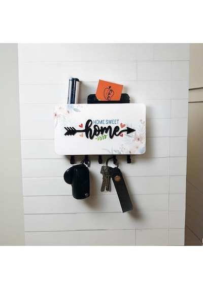 Home Yazılı Dekoratif Bölmeli Anahtarlık Duvar Askılık Dekor Diğer