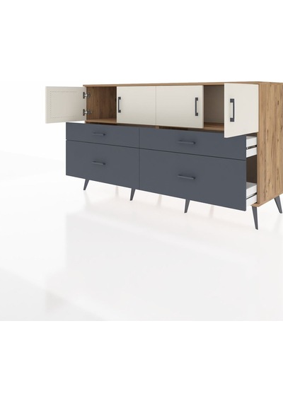 Hyperion Konsol 2 Raflı 4 Çekmeceli 4 Kapaklı 176x44x99 Çam-aytaş Çam-aytaşı/antrasit Hyperion Konsol 2 Raflı 4 Çekmeceli 4 Kapaklı 176x44x99 Çam-aytaş Çam-aytaşı/antrasit