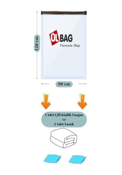 3 Adet Büyük Boy 90 Cm X 120 Cm Yorgan,battaniye Baza Altı İçin Vakumlu Poşet - Vakumlu Hurç - Vakumlu Torba